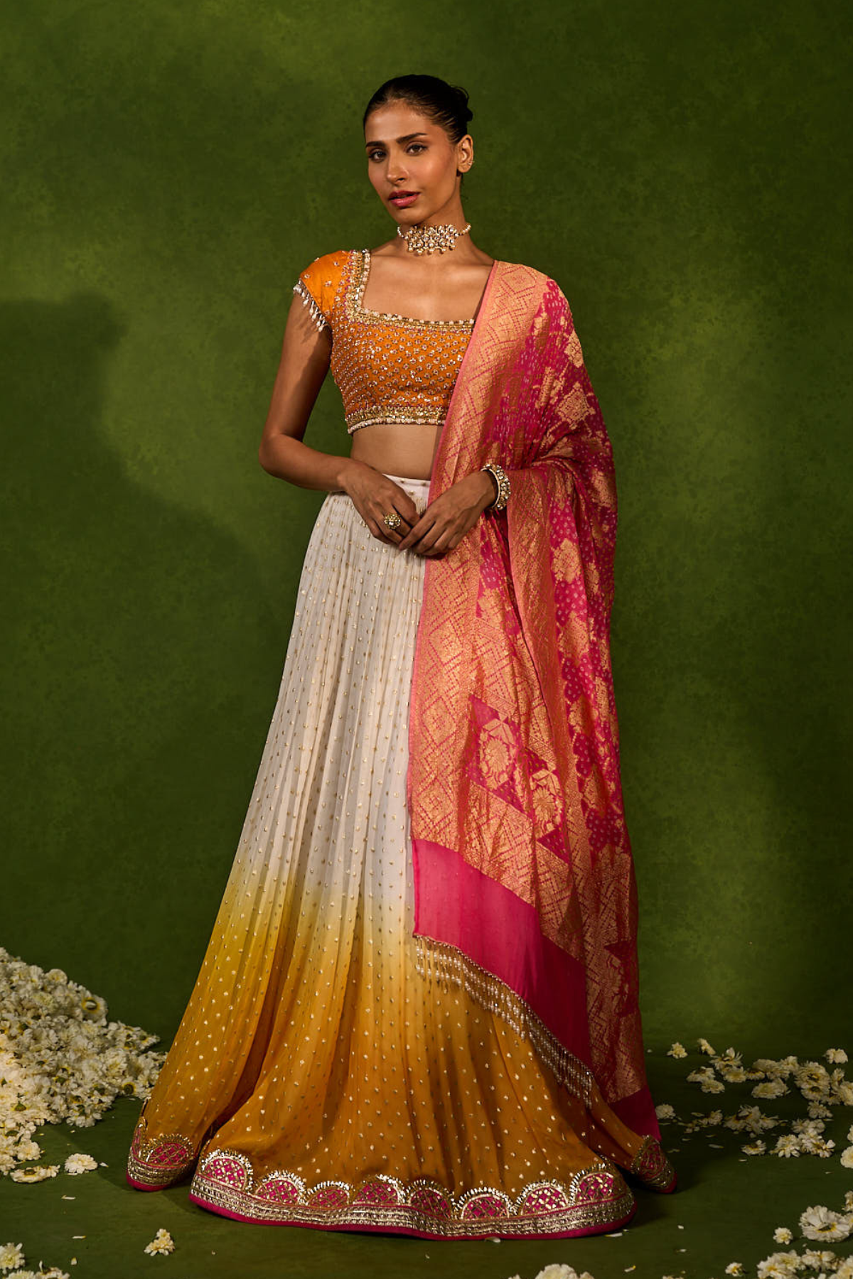DEVIKA LEHENGA WITH BANDHANI DUPATTA
– C...