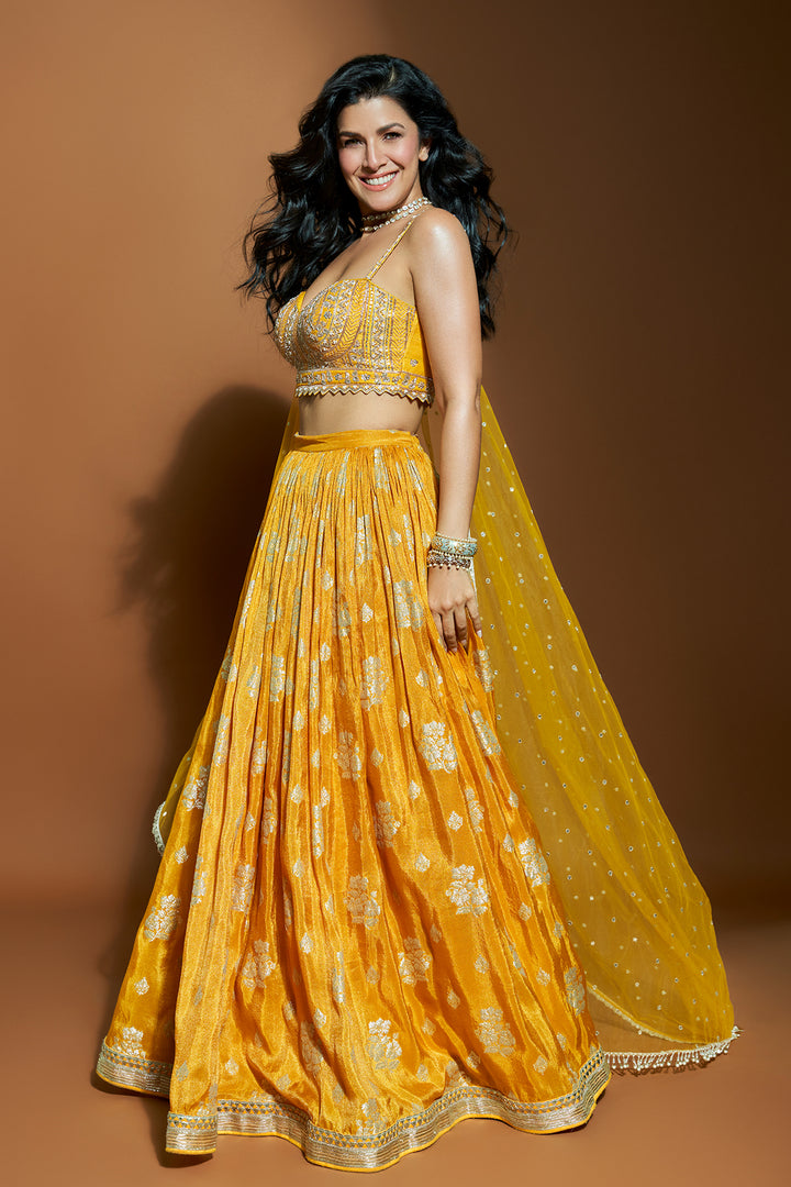 Nirmat Kaur in Zest Jamewar Skirt