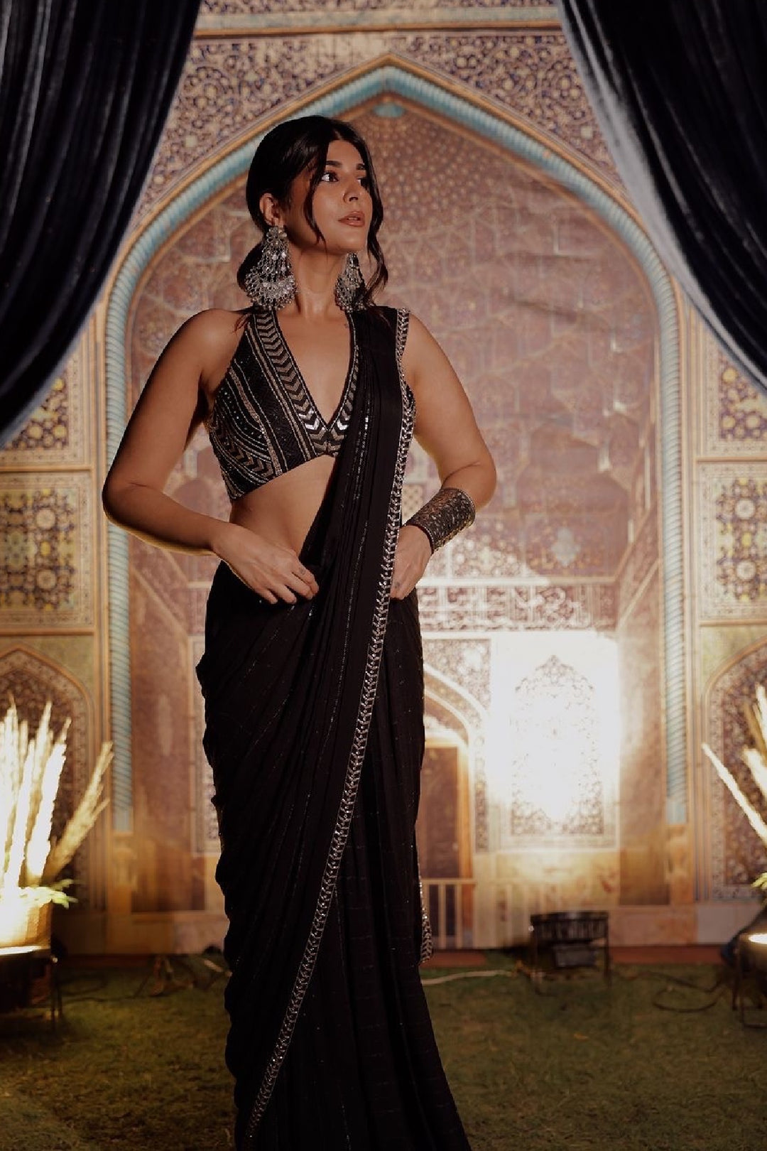 Deeksha khurana in galaxy pre drape saree