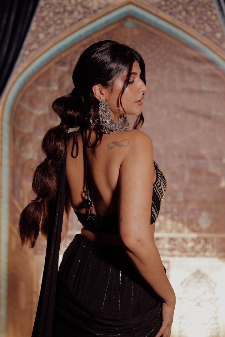 Deeksha khurana in galaxy pre drape saree