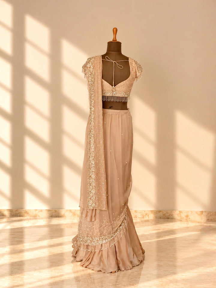 Sunehri Pre-Draped Saree