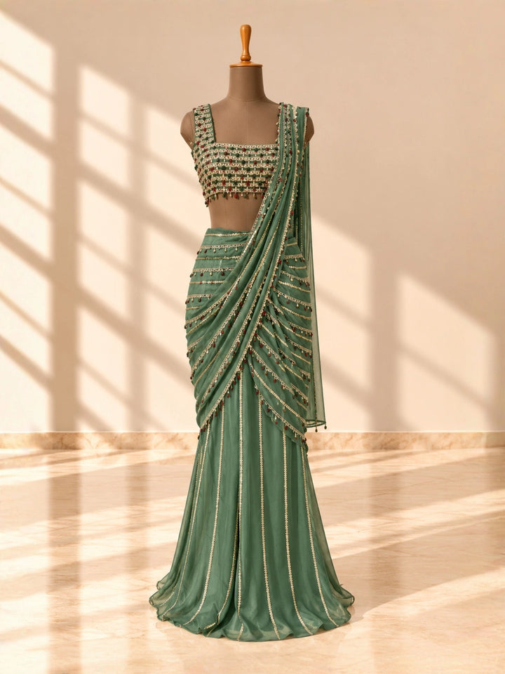 Riwa Pre drape saree