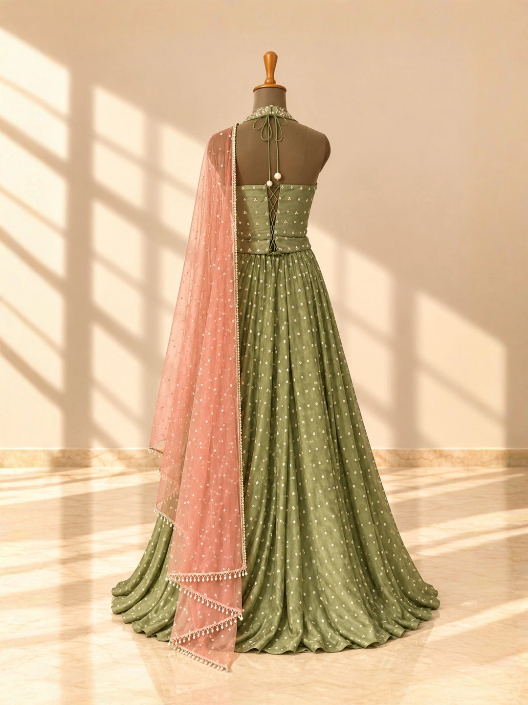 RIZ WITH TISSUE PANTS - Green