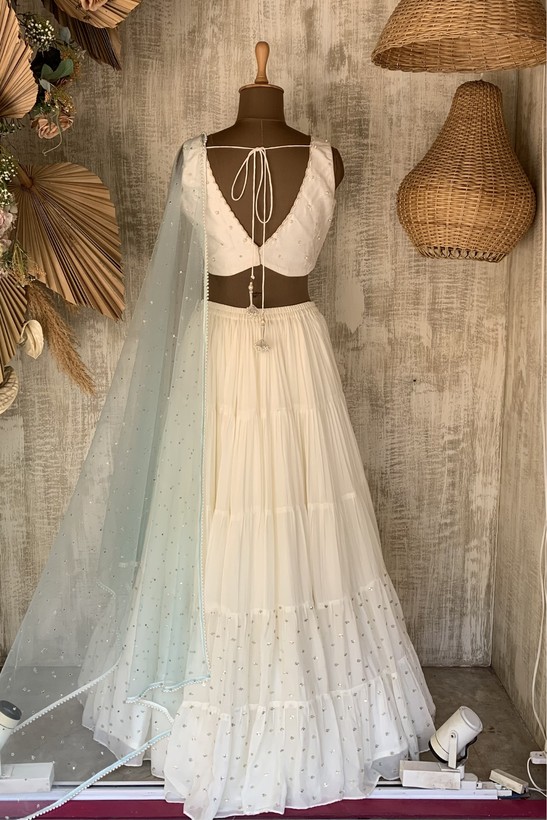 Ivory anitya frill skirt