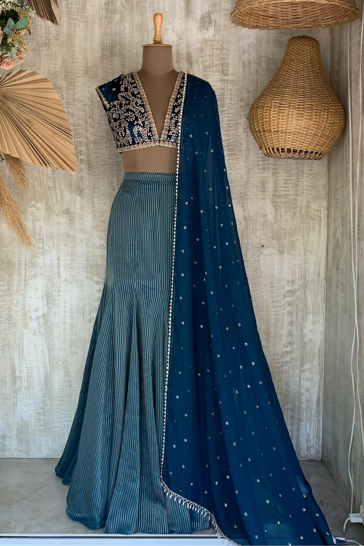 Blue Tissue Kavya Gusset Skirt