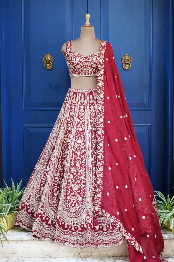 Rose lehenga