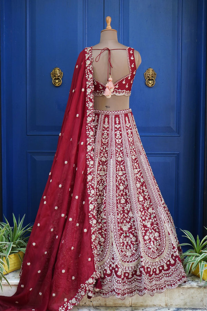 Rose lehenga