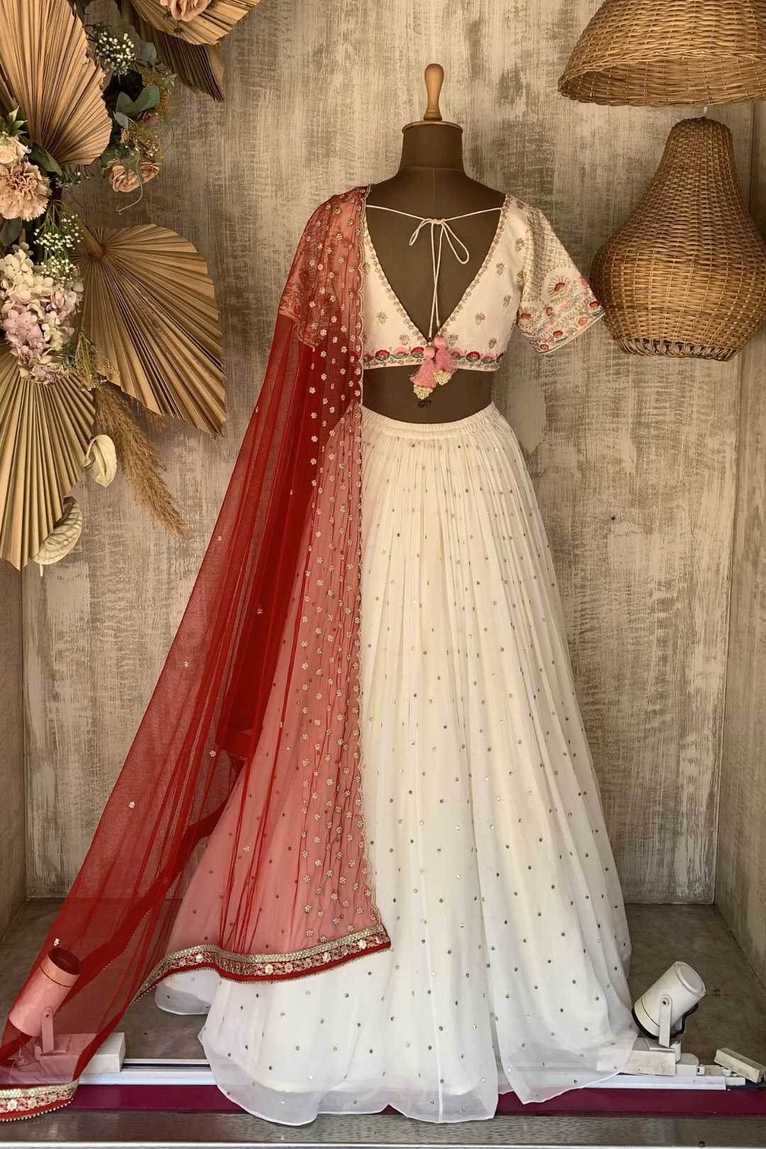 Ivory Aamna rushing lehenga