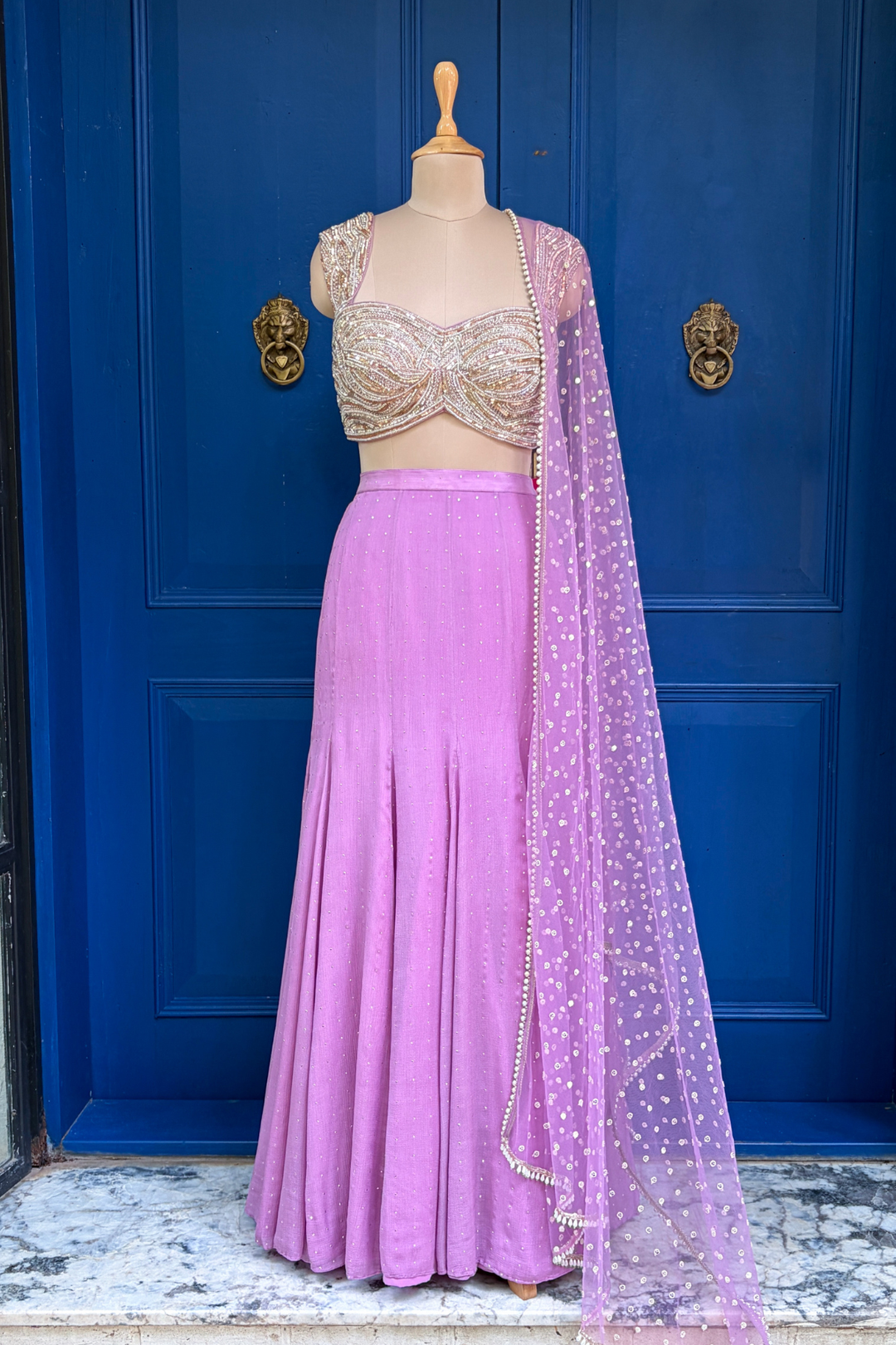 Violet Lehenga Set