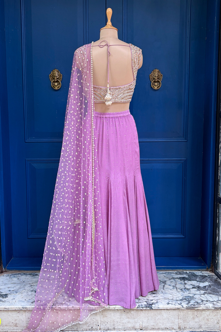 Violet Lehenga Set