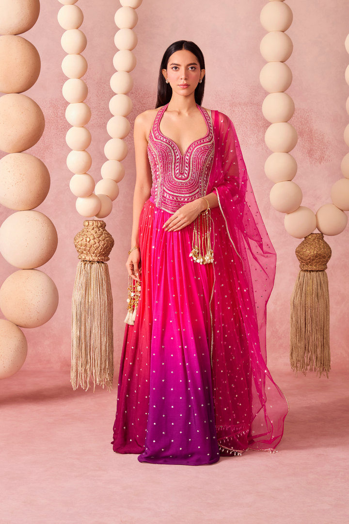 JUGNU OMBRE LEHENGA