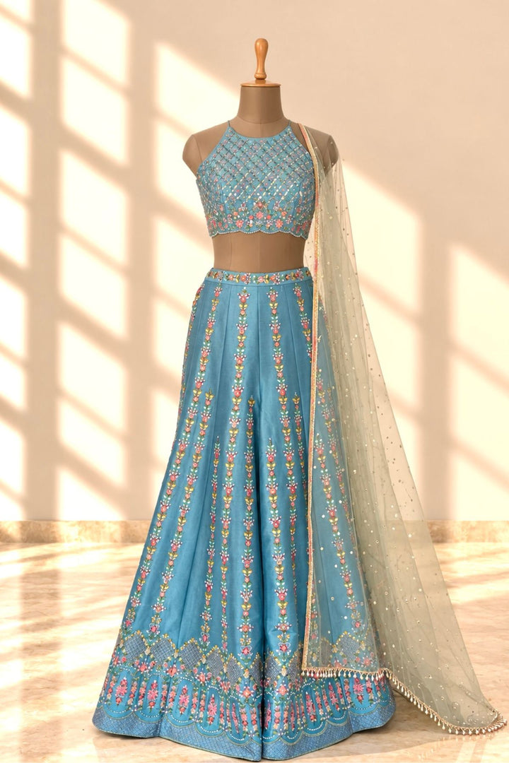 Blue blossom palazzo