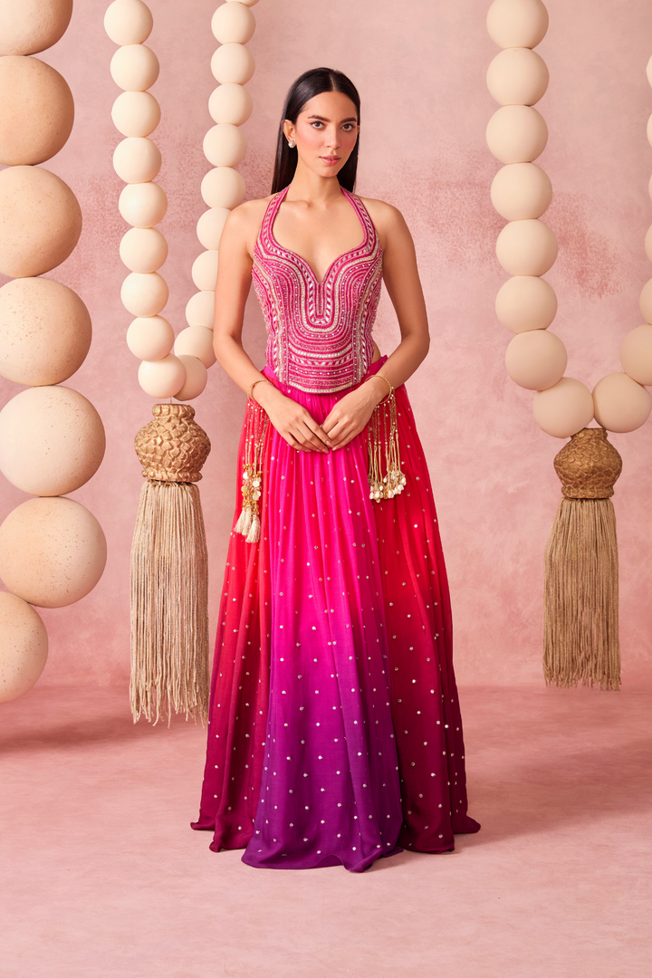 JUGNU OMBRE LEHENGA