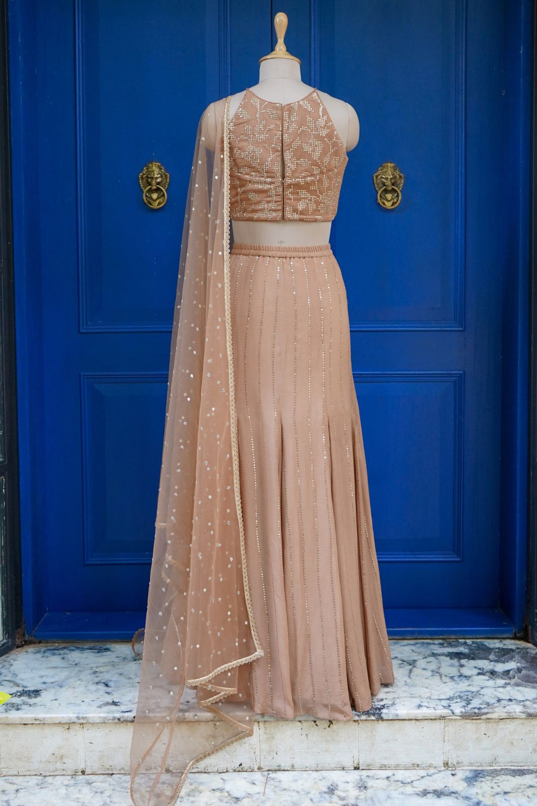 Coco brown gusset skirt
