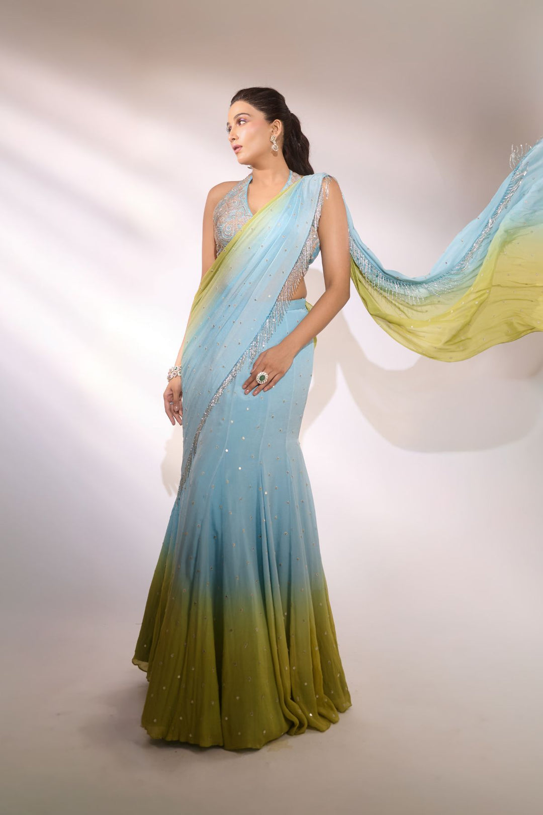 Nimrit Ahluwalia in THEA OMBRE SAREE