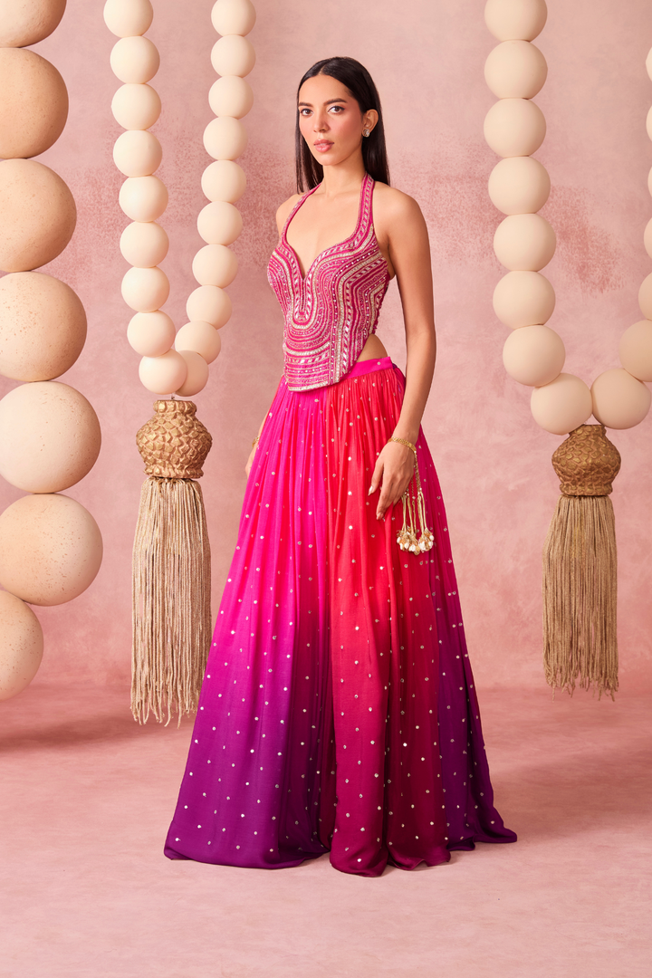 JUGNU OMBRE LEHENGA