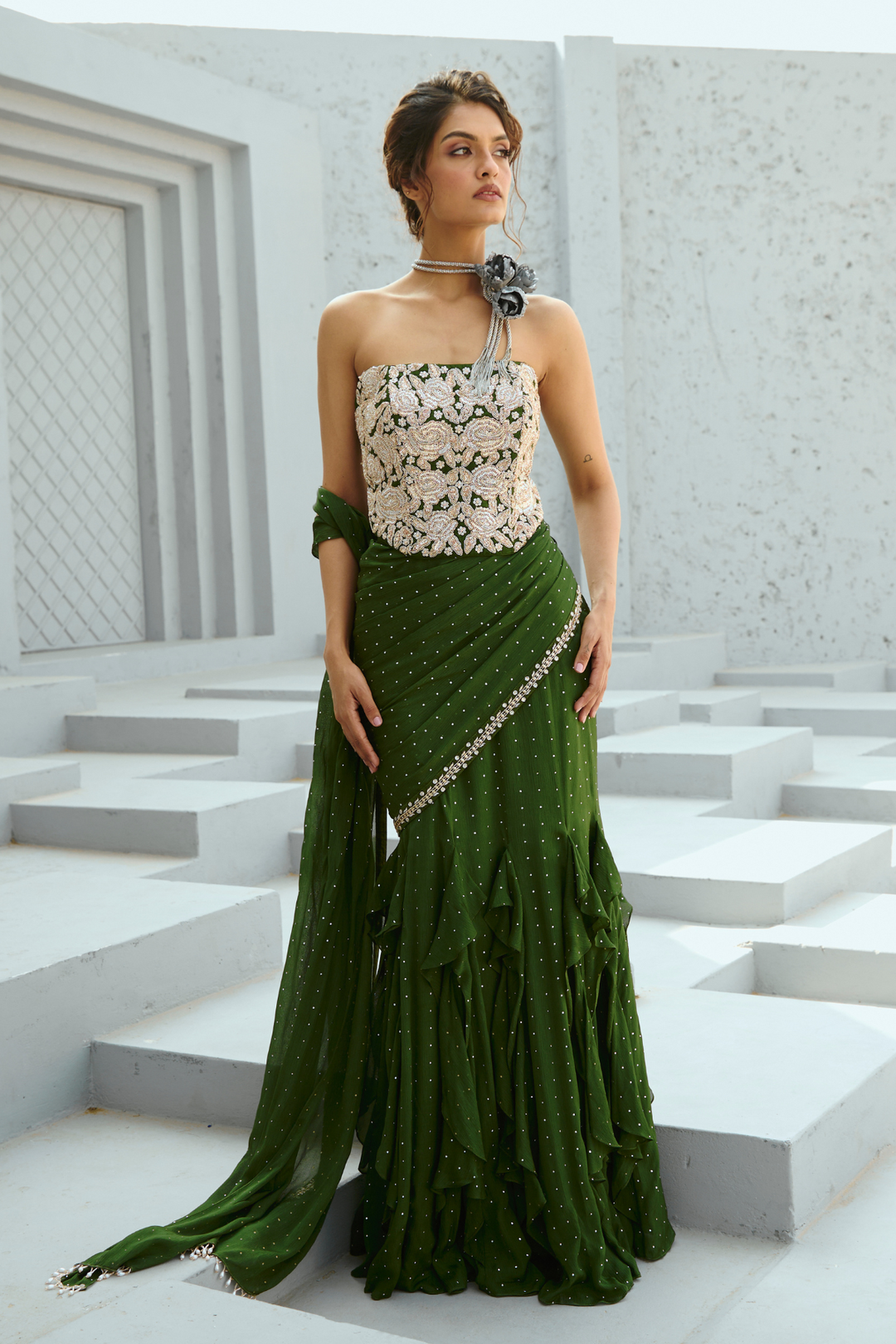 BIANCA CORSET PRE DRAPE SAREE