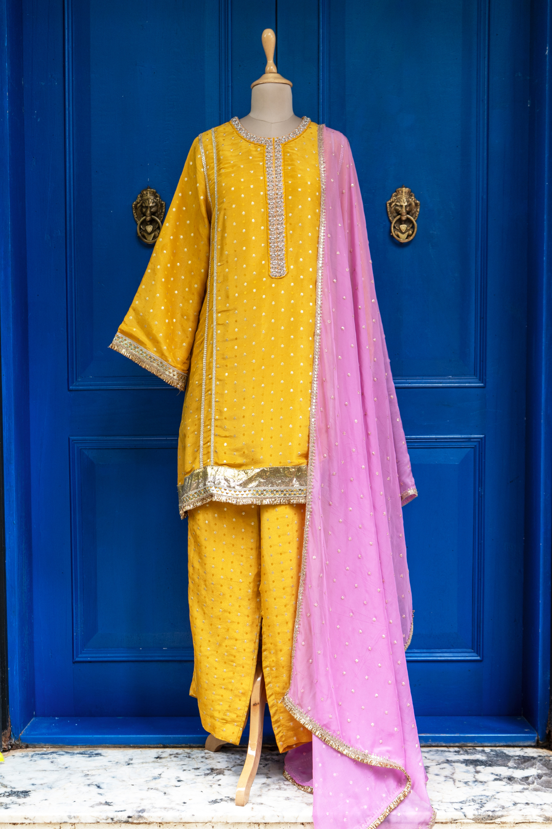 Yellow Mina tunic set