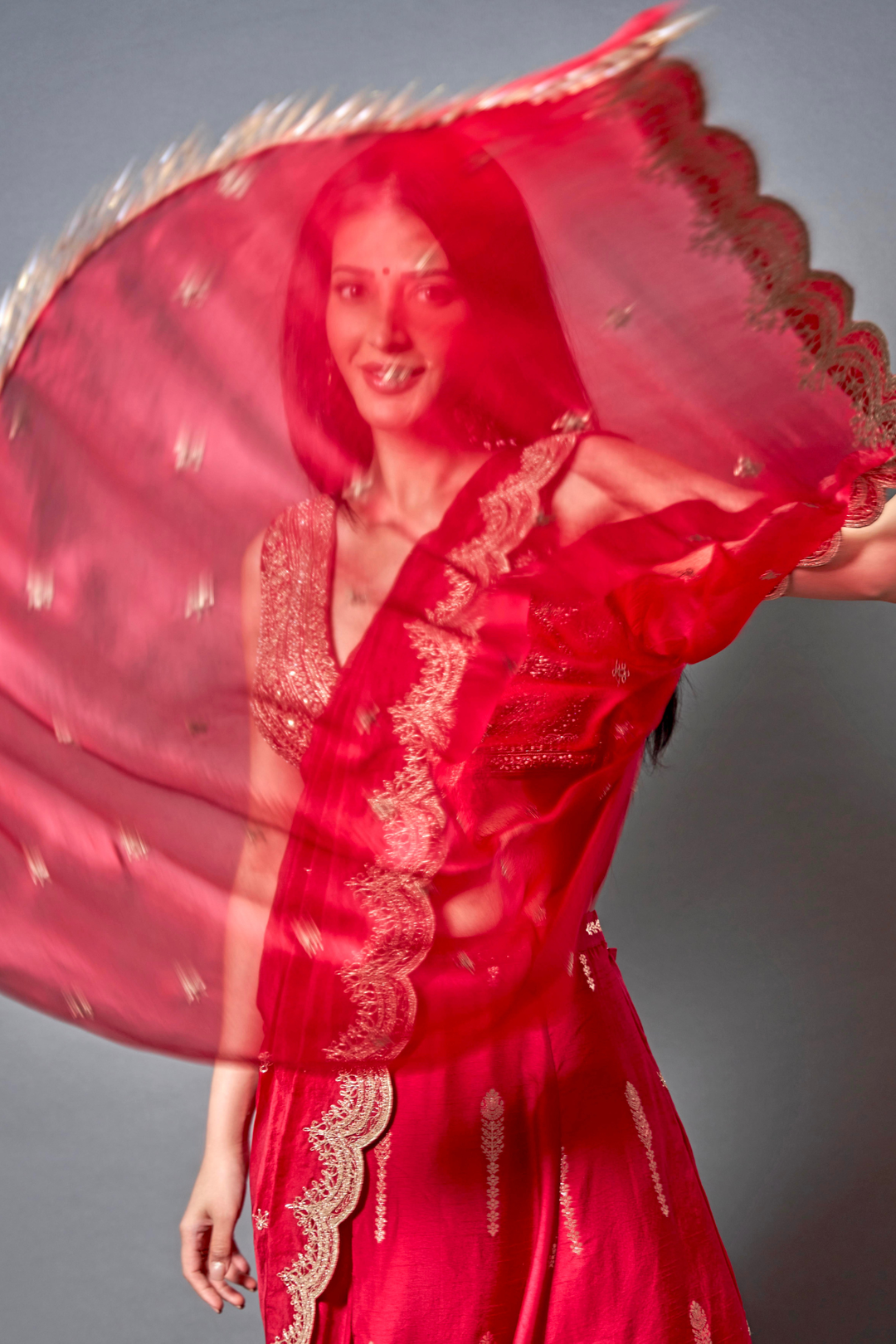 Shruti Hassan in Amal Lehenga Saree