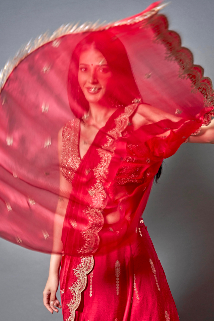 Shruti Hassan in Amal Lehenga Saree