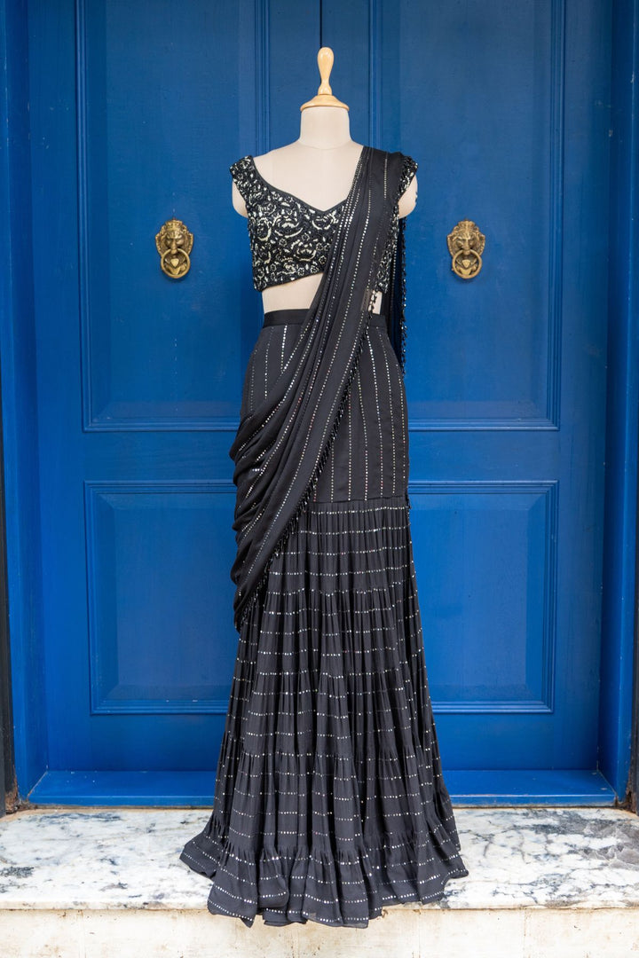 Black sky saree