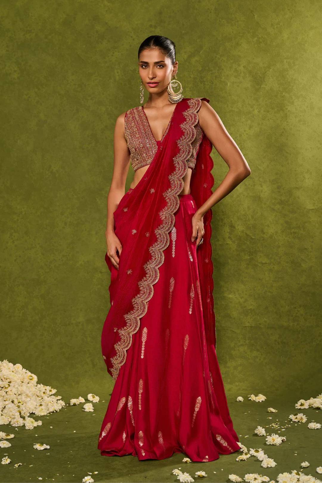 Shruti Hassan in Amal Lehenga Saree