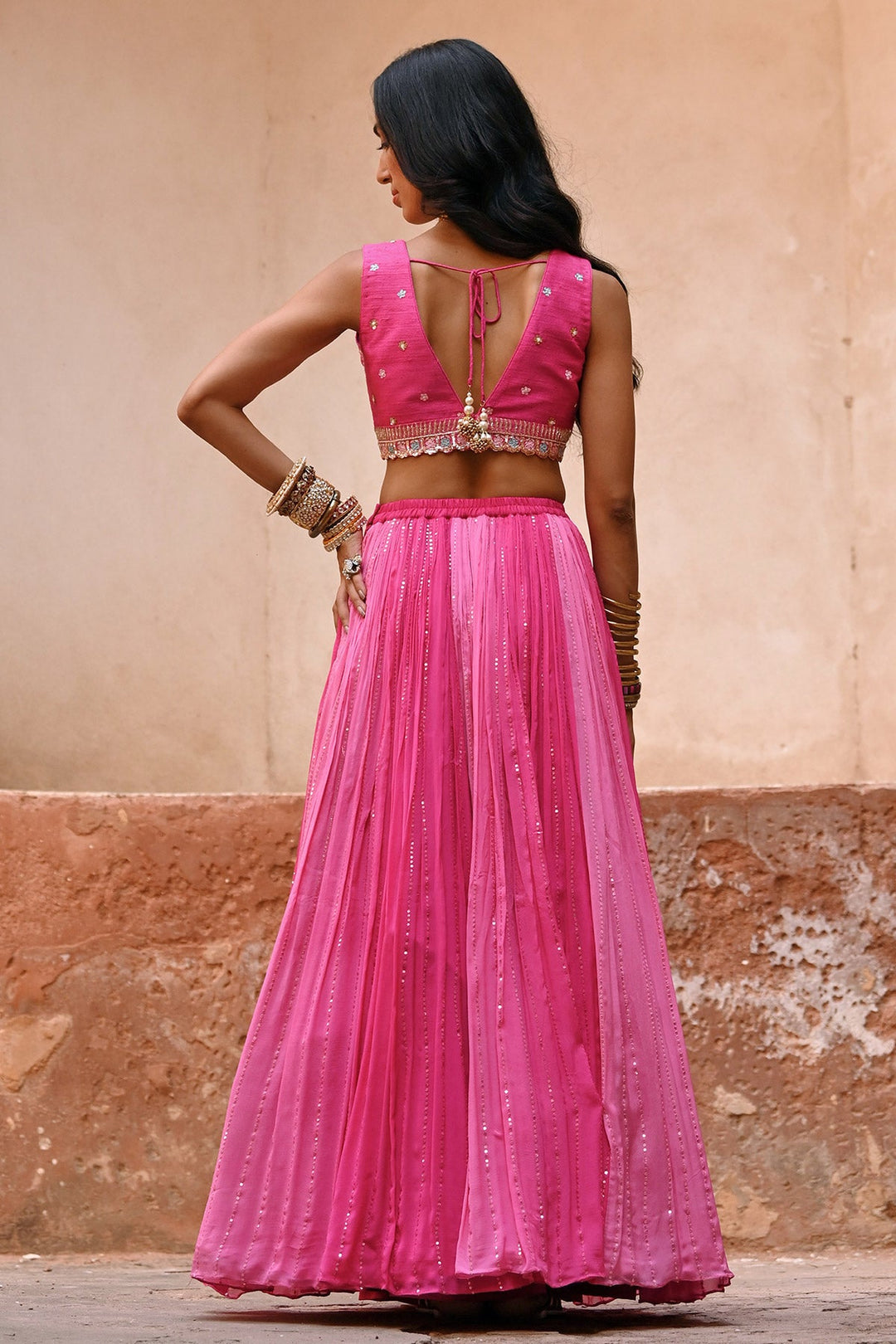 Nisha Aggarwal in Ombre Meadow Set