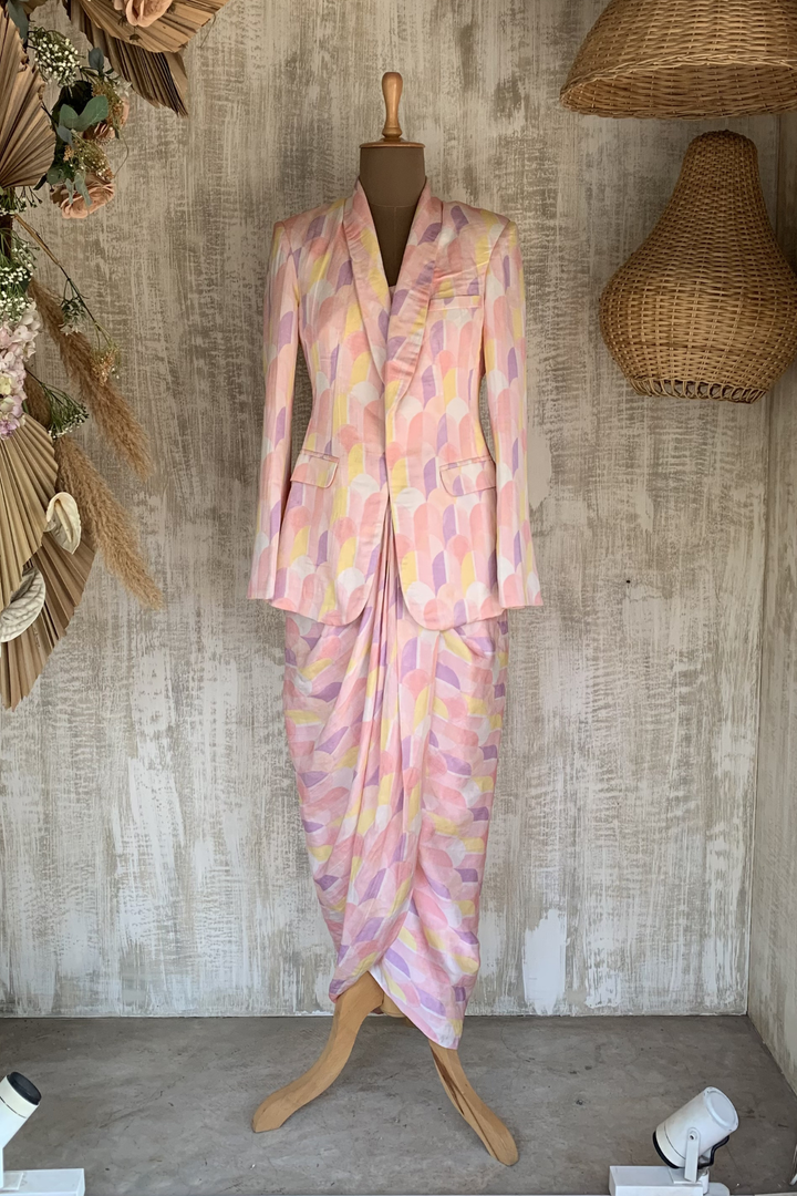 Alaina linen blazer set