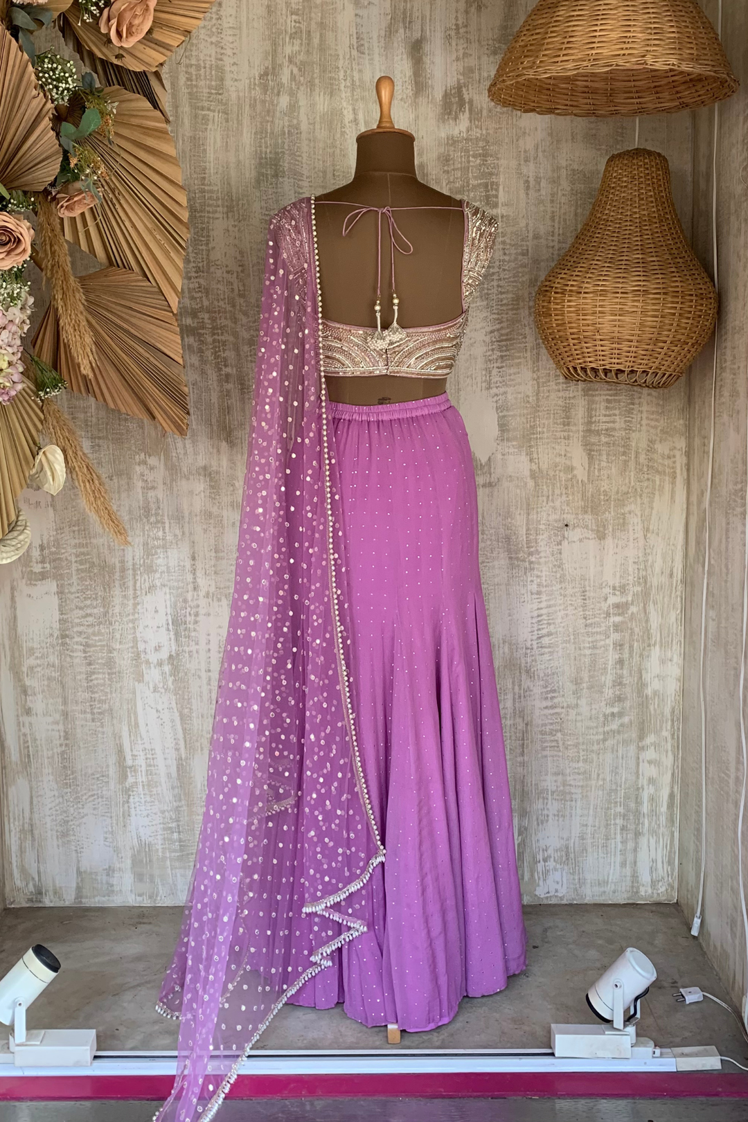 LAVENDER GUSSET SKIRT SET