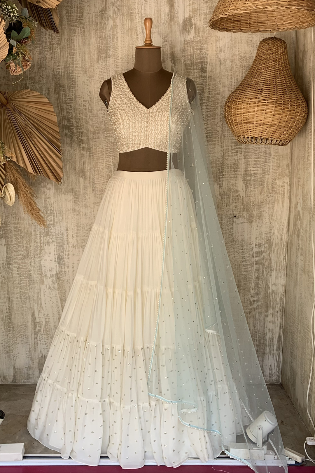 Ivory anitya frill skirt