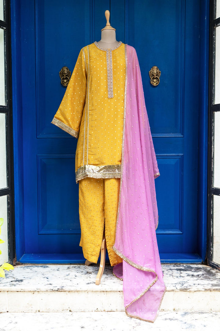 Yellow Mina tunic set