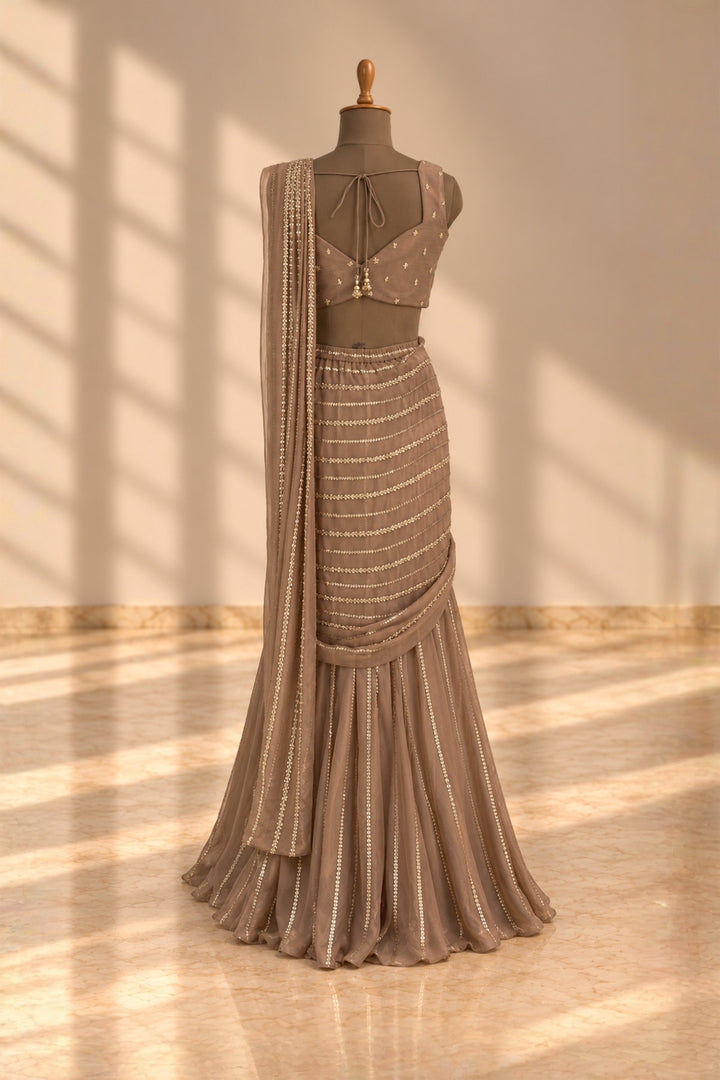 Zarheen Pre drape saree