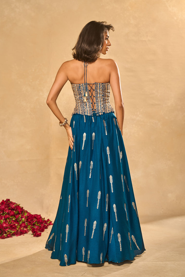 AMAL LEHENGA IN BLUE