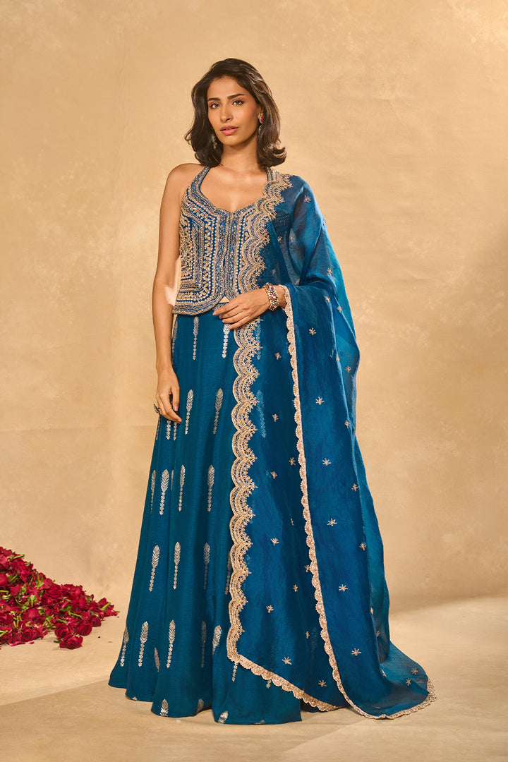 AMAL LEHENGA IN BLUE