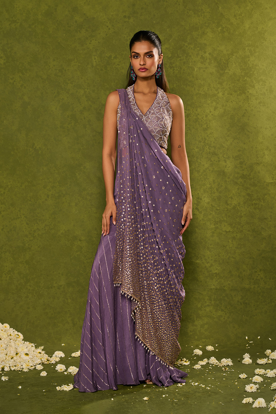 HUNAR DRAPE DUPATTA WITH PANTS