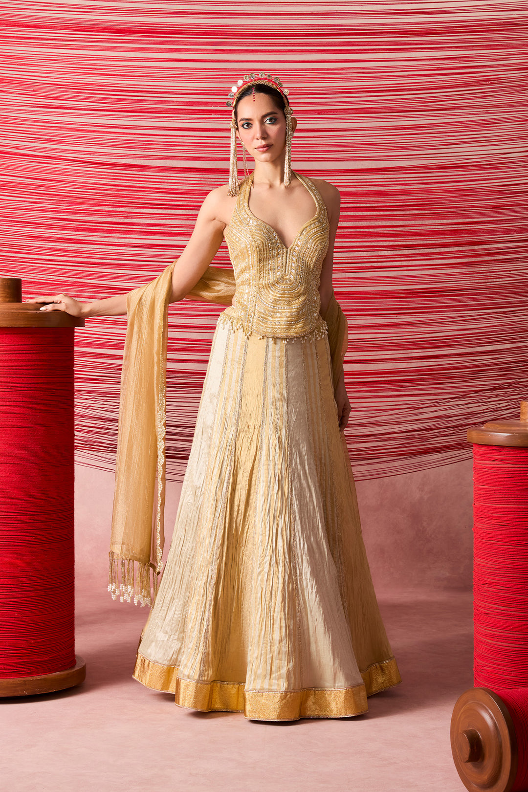 JUGNU GOLD LEHENGA