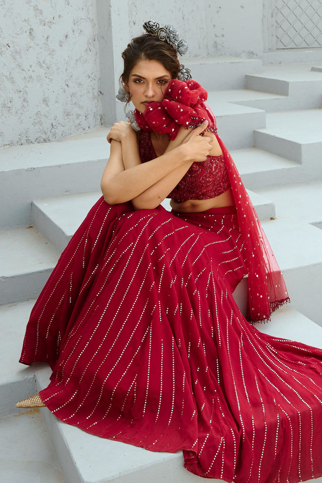 Aura Red Skirt