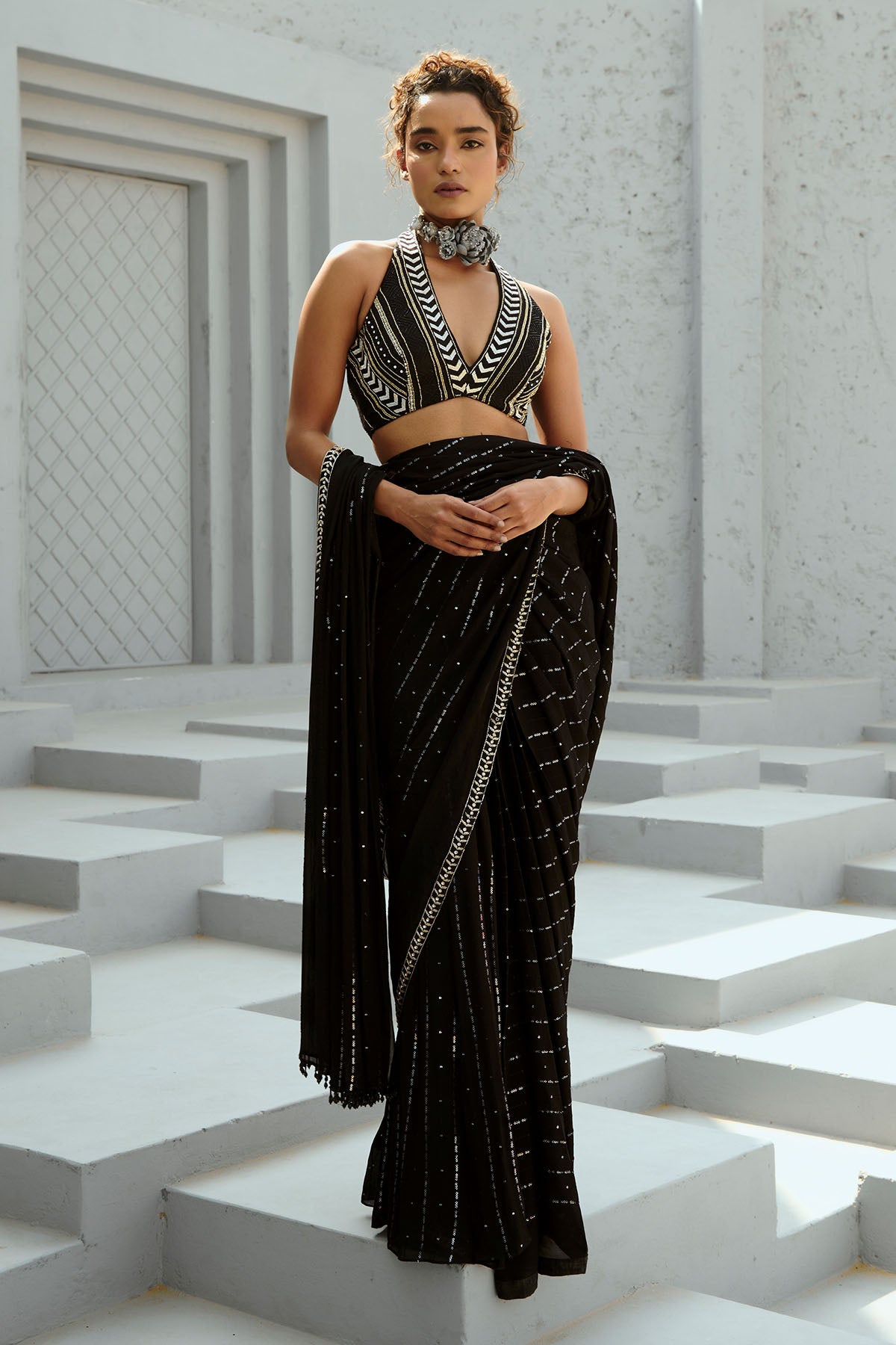 Galaxy Pre Drape Saree – Chamee and Palak official