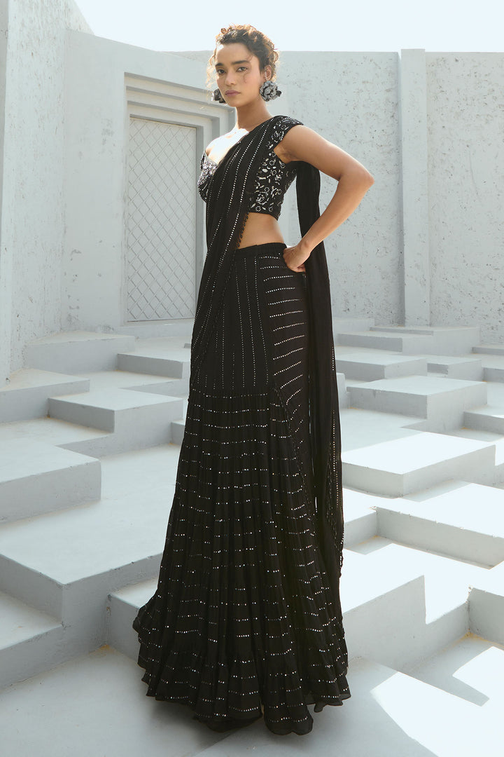 Sky Pre Drape Saree