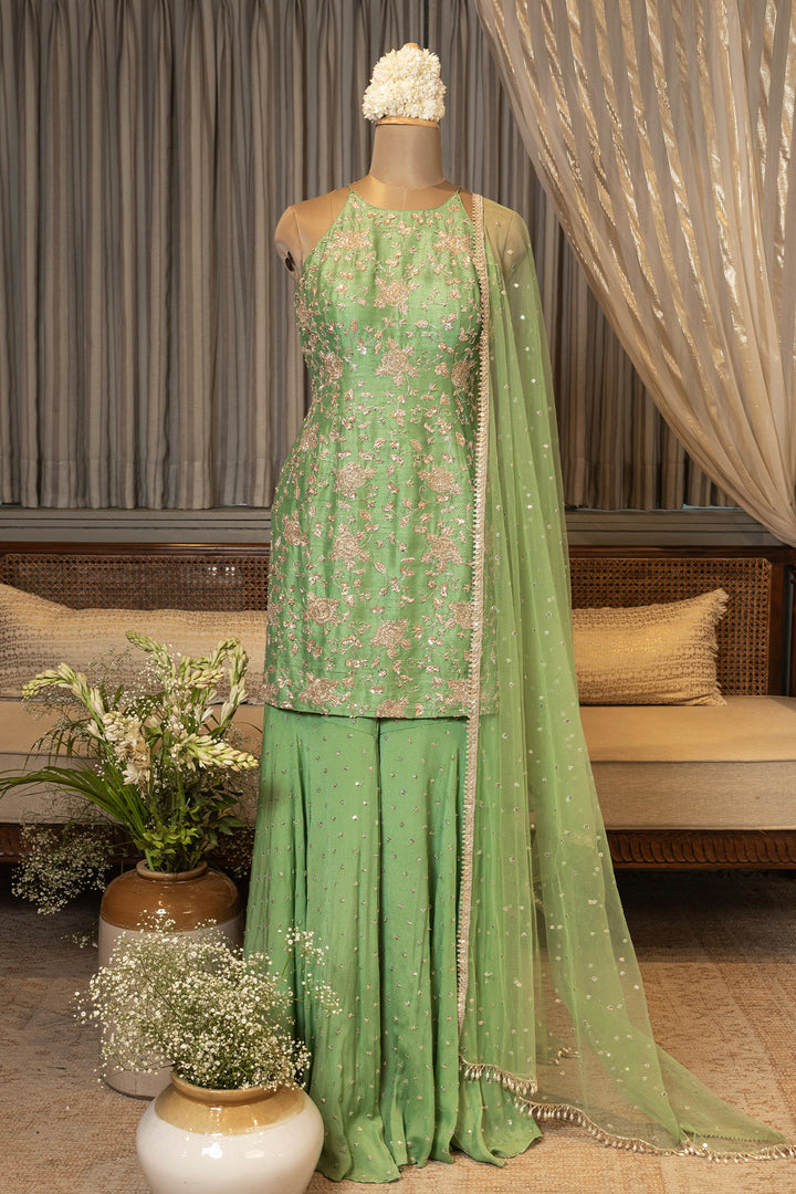 GREEN MEHEK PALLAZO