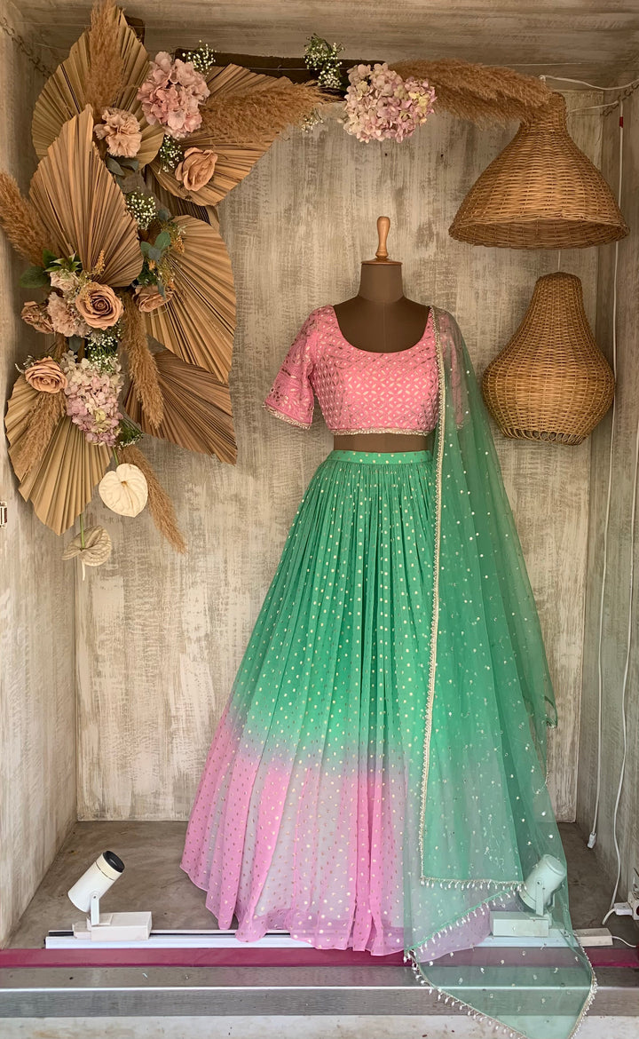 SHADED LUCKNOWI RUSHING SET