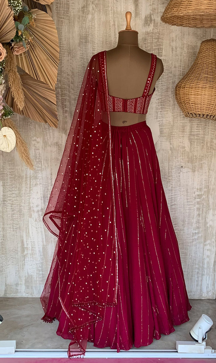 MAROON NAYANI SEQLINE RUSHING SET