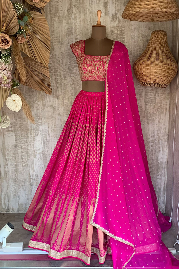 HOT PINK JAMEWAR RUSHING SET