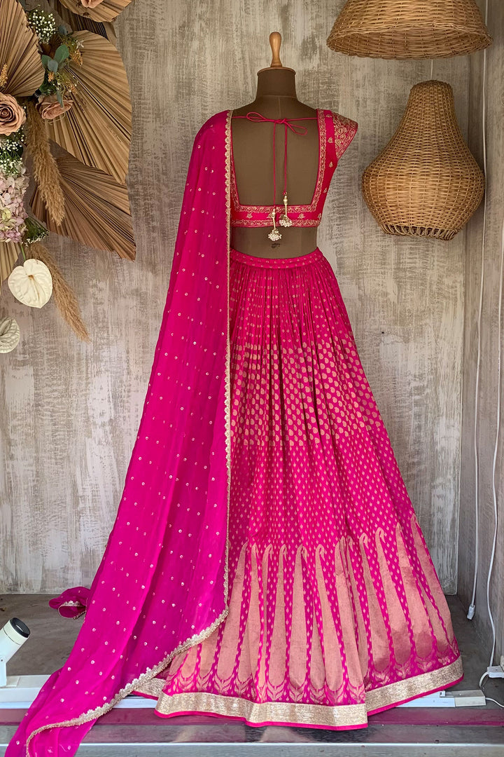 HOT PINK JAMEWAR RUSHING SET