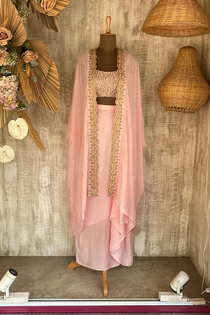 PINK URMI CAPE SET