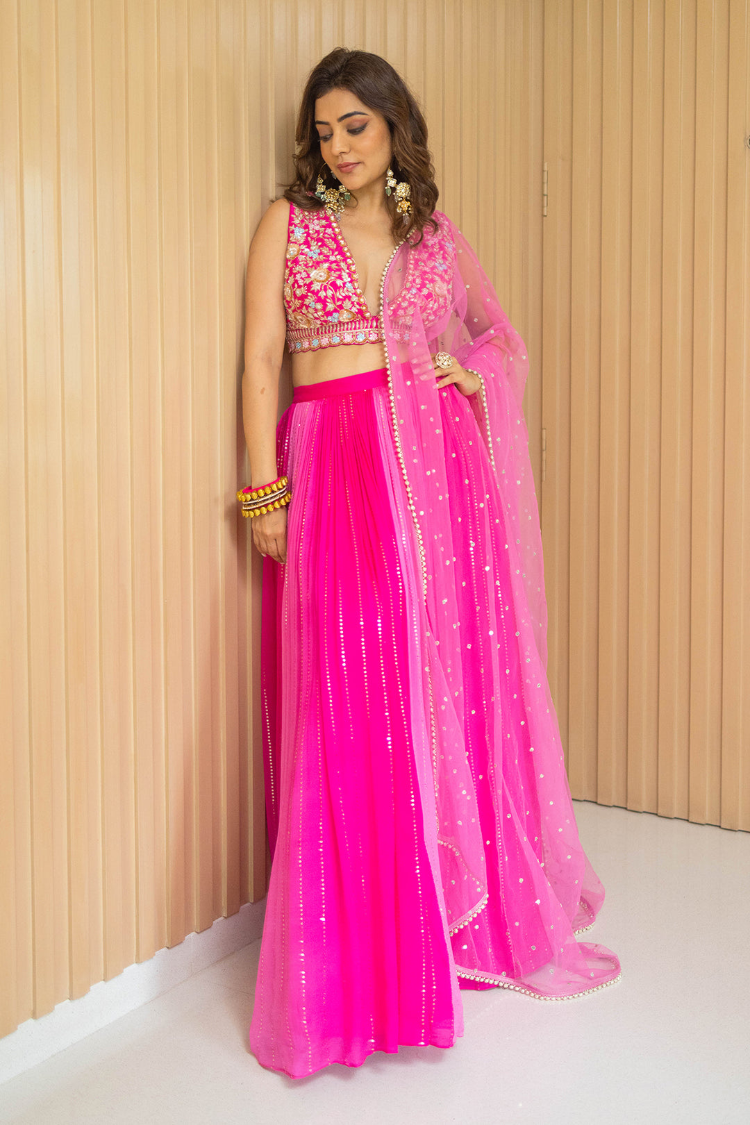 Nisha Aggarwal in Ombre Meadow Set