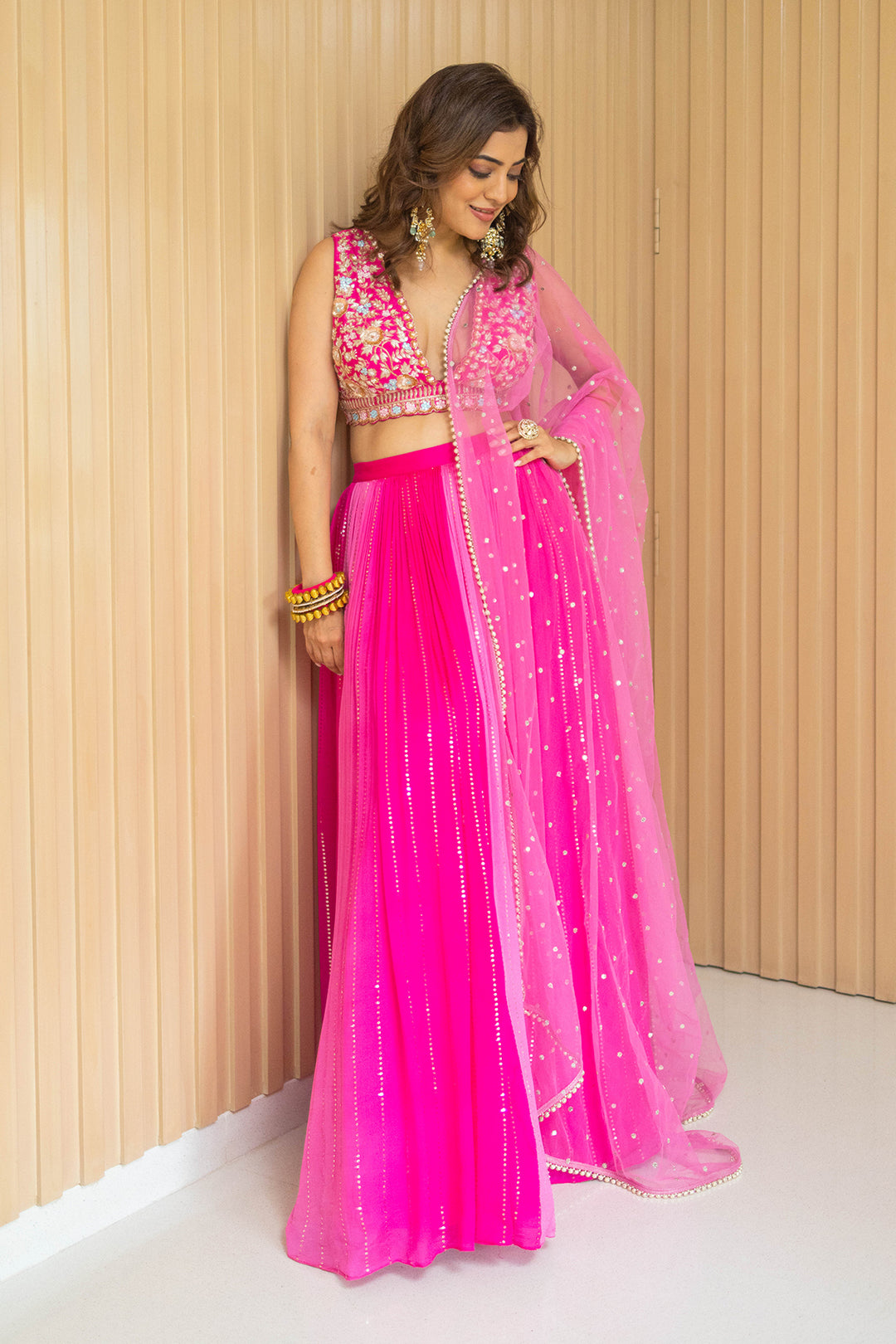 Nisha Aggarwal in Ombre Meadow Set