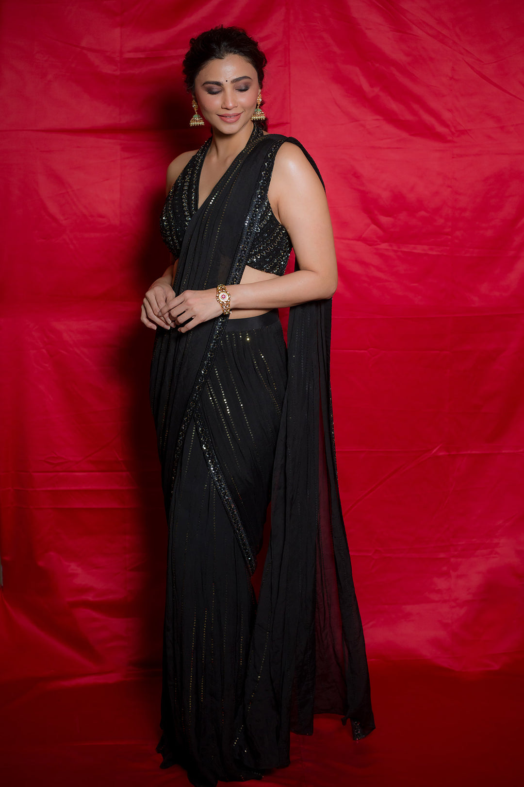 Daisy Shah in Adele  Saree Gown