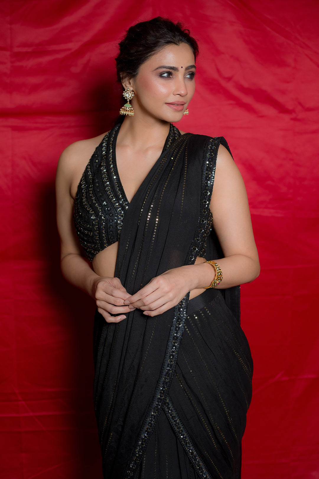 Daisy Shah in Adele  Saree Gown