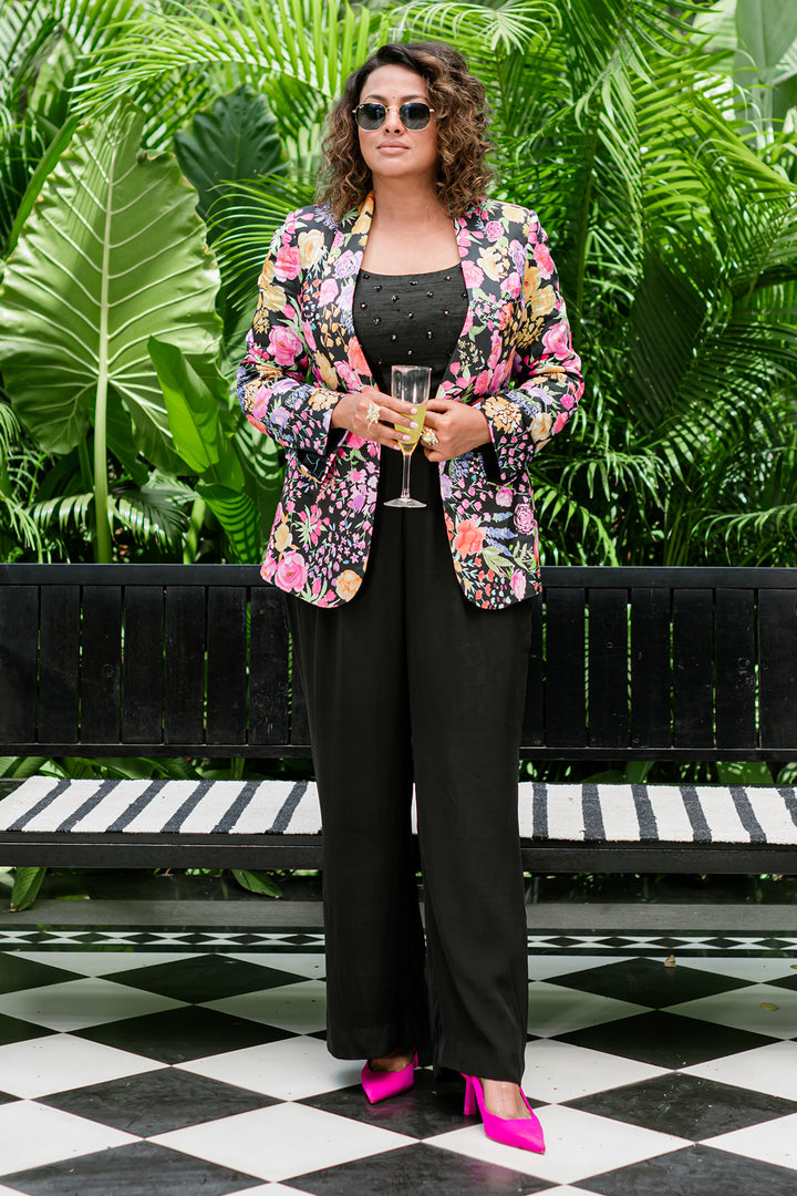 Norah Satin Blazer Set